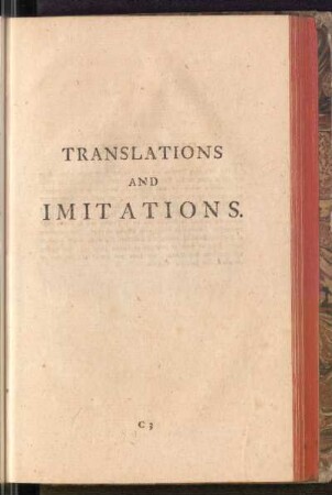 Translations And Imitations