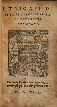 I Trionfi Di M. Francesco Petrarca