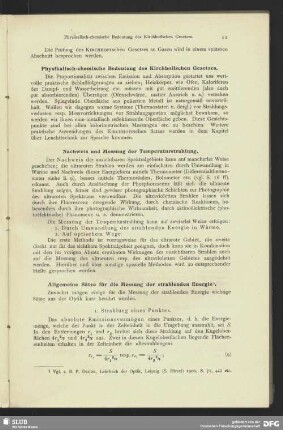 Allgemeine Sätze für die Messung der strahlenden Energie