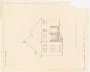 Herrenhaus Hohenborn bei Kassel Umbau: Südansicht 1:100