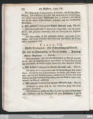 Caput VII. Fünfte Evolution: Die Schwenkung im March.