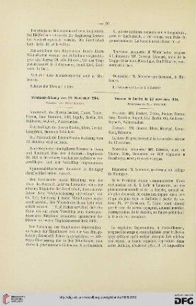 Vorstands-Sitzung vom 23. November 1904 / Séance du Comité du 23 novembre 1904