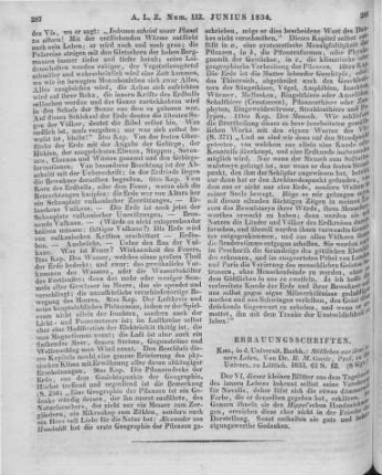 Gaede, H. M.: Stilleben aus dem innern Leben. Kiel: Universitätsbuchhandlung 1833