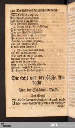Die sechs und dreyßigste Andacht. Von der Schächer-Busse.