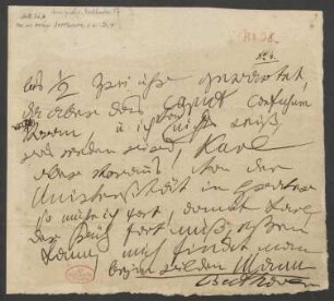 Brief an Anton Schindler : o.D. [Frühjahr 1825, ermittelt]