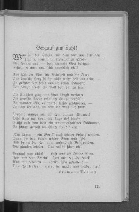 Gedicht: Bergauf zum Licht!