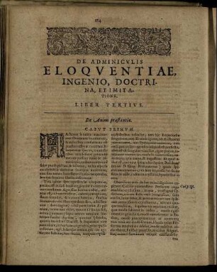 De Adminiculis Eloquentiæ Ingenio, Doctrina, Et Imitatione. Liber Tertius.
