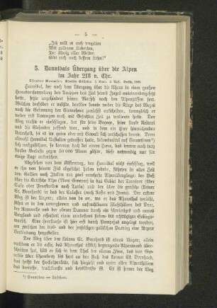 5. Hannibals Übergang über die Alpen im Jahr 218 v. Chr.
