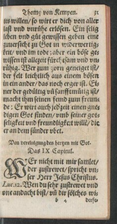 Das IX Capitul.
