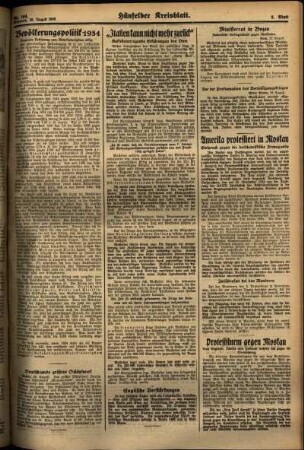 Zweite Ausgabe vom Mittwoch, den 28. August 1935.