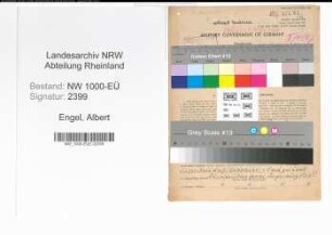 Entnazifizierung Albert Engel, geb. 15.12.1888 (Postangest.)