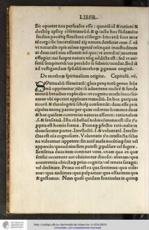 De morborum spiritualium origine.
