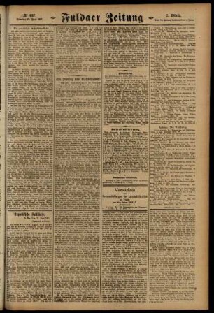Zweite Ausgabe vom Samstag, den 16. Juni 1917.