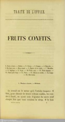 II. Fruits confits