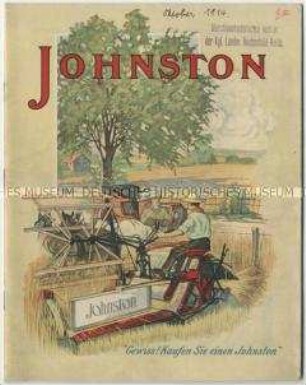 Landwirtschaftliche Maschinen der Johnston Harvester Company in USA