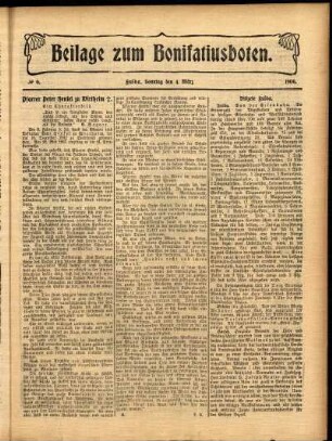 Zweite Ausgabe vom Sonntag, den 04. März 1906.