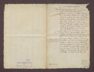 Markgraf Eduard Fortunat von Baden-Baden verleiht an Hans Gans zu Baden-Baden einen Gaden an der Kirche für einen jährlichen Zins von 5 ß.