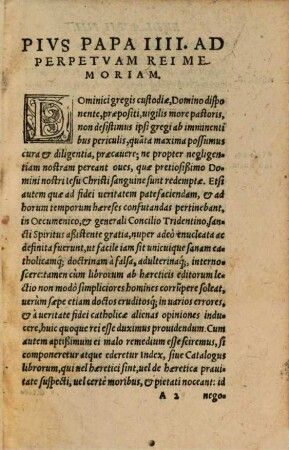 Index Librorvm Prohibitorvm : Cvm Regvlis Confectis Per Patres A Tridentina Synodo delectos, auctoritate Sanctiss. D.N. Pij IIII. Pont. Max. comprobatus