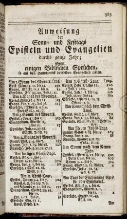 Anweisung der Sonn- und Festtags Episteln und Evangelien.