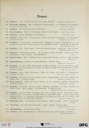 Dosen (Nr. 596-635)
