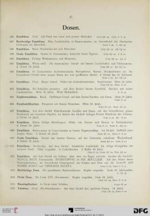 Dosen (Nr. 596-635)