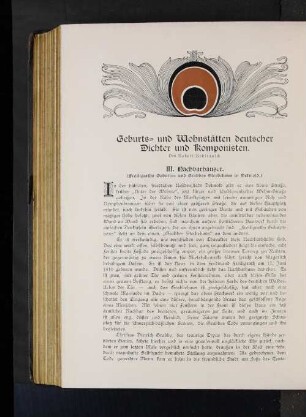 Geburts- und Wohnstätten deutscher Dichter und Komponisten