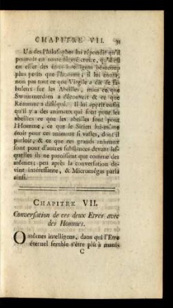 Chapitre VII. Conversation de ces deux Etres avec des Hommes.