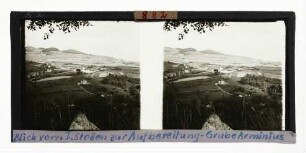 Flussspatgrube Arminius bei Bad Liebenstein in Thüringen. Blick vom zweiten Stollen zur Aufbereitung