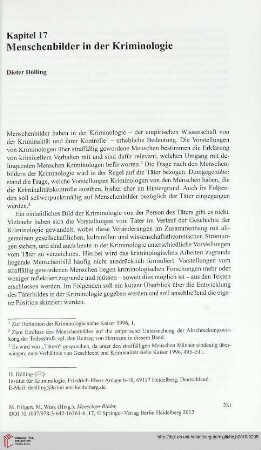 Menschenbilder in der Kriminologie