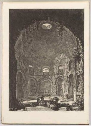Veduta interna del Tempio della Tosse (Innenansicht des Tempio della Tosse), aus der Folge "Vedute di Roma"