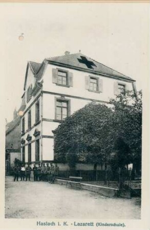 Foto der Abteilung "Kinderschule" des Vereinslazaretts in Haslach (Druck)