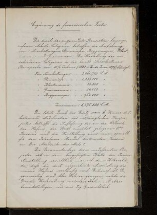 Ergänzung des französischen Textes.