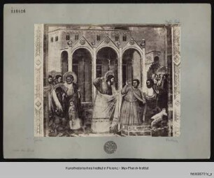 Leben Christi (obere Zone Nord bis Judasverrat) und Präfigurationen : Jesus vertreibt Händler aus dem Tempel