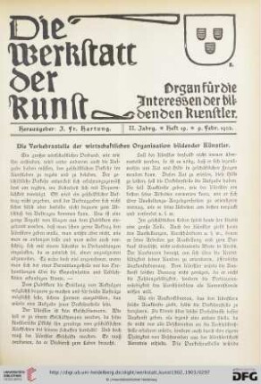 2: Die Verkehrsstelle der wirtschaftlichen Organisation bildender Künstler
