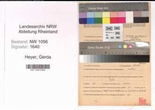 Entnazifizierung Gerda Heyer , geb. 11.04.1917 (Naeherin)