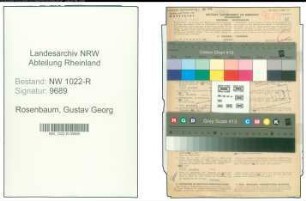 Entnazifizierung Gustav Georg Rosenbaum , geb. 13.12.1886 (Vertreter)