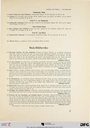 Holz – Bildwerke (Nr. 224-259)