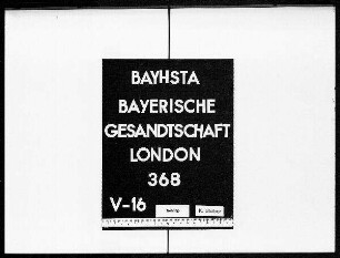 Briefwechsel von Joseph Xaver Graf von Haslang mit Peter van Elsacker, dem kurbayerischen und kurpfälzischen Vertreter im Haag. IX. Teil