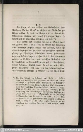 §. 1 [Die Literatur über das Verhältniß der thurn und taxis'schen Postanstalt zu den Eisenbahnen]