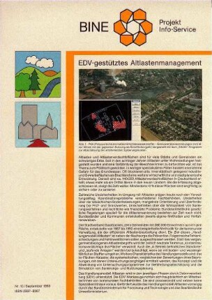 EDV-gestütztes Altlastenmanagement.
