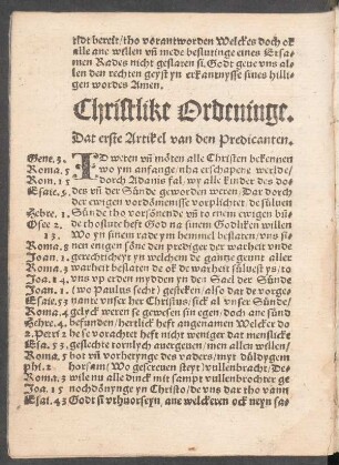 Christilike Ordeninge.