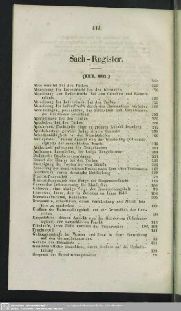 Sach-Register (für III. + IV. Bd.)