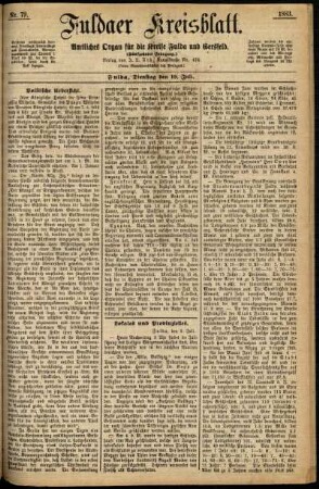 Ausgabe vom Dienstag, den 10. Juli 1883.