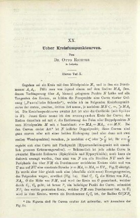 XX. Ueber Kreisfusspunktcurven.
