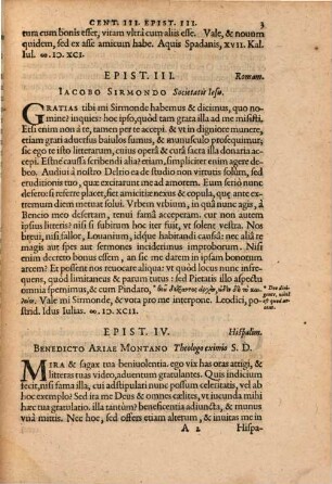 Epistolarum selectarum centuria singularis ad Italos et Hispanos : quive in iis locis