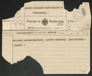 Brief von Fritz Brehmer an Gerhart Hauptmann