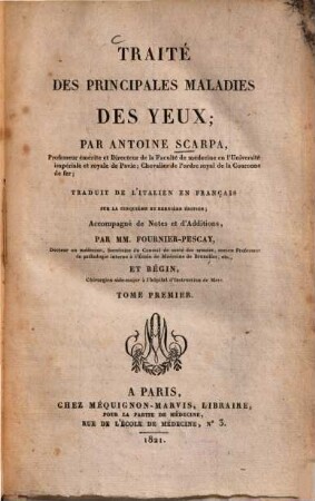 Traité des principales maladies des yeux, 1