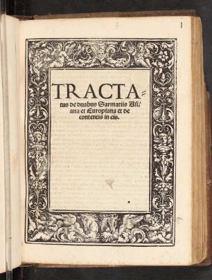 Tractatus de duabus Sarmatiis Asiana et Europiana et de contentis in eis