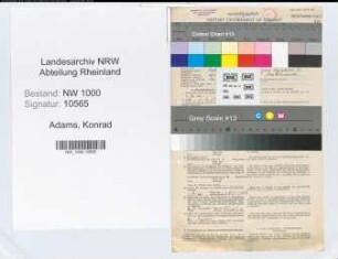 Entnazifizierung Konrad Adams, geb. 01.08.1901 (Bankangest.)
