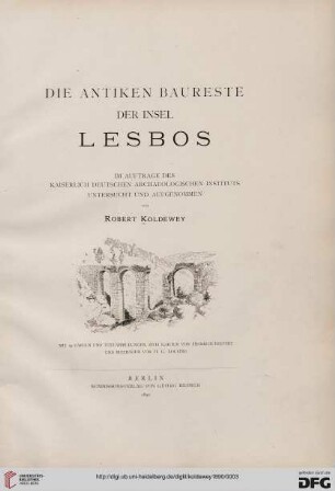 Die antiken Baureste der Insel Lesbos